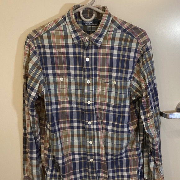 POLO RALPH LAUREN Men’s Medium Plaid Indian Madras Button Front Shirt - Picture 1 of 11